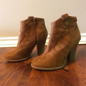 3/$25 Brown suede ankle boots